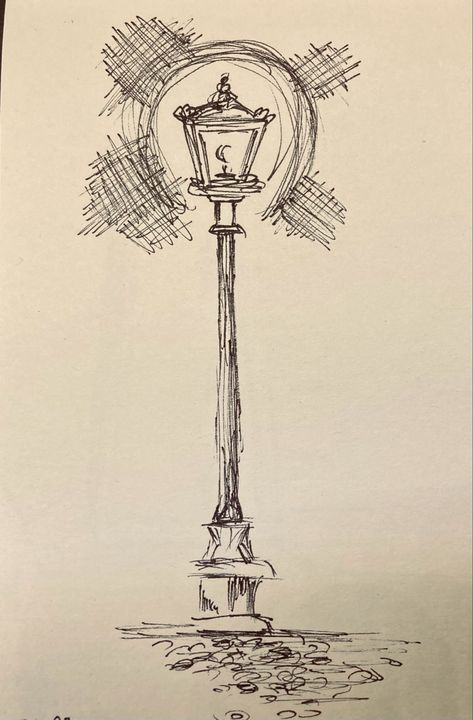 Under the lamp is the darkest How To Draw A Lamp Post, Sketching Ideas Nature, Drawing Street Lamp, Lamp Post Watercolor, Fork In The Road Drawing, Lamppost Sketch, Vintage Art Sketches, Object Sketches Pencil Drawings, Reminder Drawing