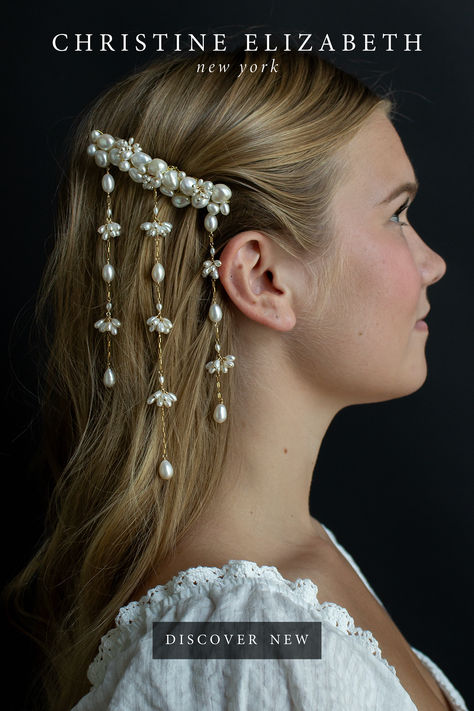 Finish your wedding look with a pearl barrette or silk bow from Christine Elizabeth Christine Elizabeth, Pearl Barrette, Affordable Fine Jewelry, Bridemaids Gifts, Classic Brides, Silk Bow, Wedding Look, Festival Hair, Etsy Business