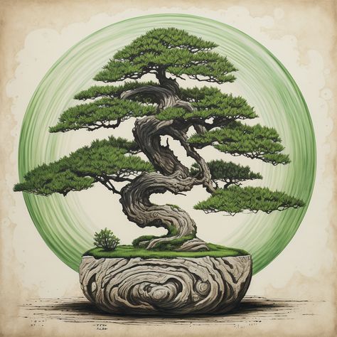 Elevate your living space with the harmonious beauty of our Zen Bonsai Tree Sumi-e digital art. This stunning wall decor piece captures the essence of tranquility and balance through the ancient Japanese art form of Sumi-e painting. 🌿🖌️ Bonsai Sketch Drawing, Japanese Bonsai Tree Drawing, Bonsai Art Drawing, Japanese Bonsai Tree Tattoo, Bonsai Illustration, Bonsai Tree Drawing, Bonsai Painting, Bonsai Tree Painting, Bonsai Tree Art