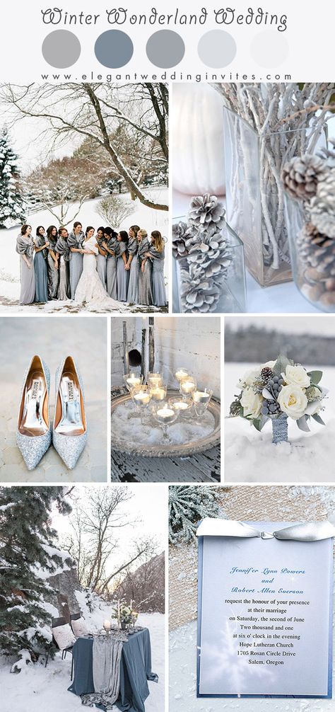 Blue Winter Wonderland, Blue Winter Wedding, Elegant Winter Wedding, Winter Wedding Colors, Wedding Themes Winter, Winter Wedding Decorations, December Wedding, Wedding Colors Blue, Winter Wedding Inspiration