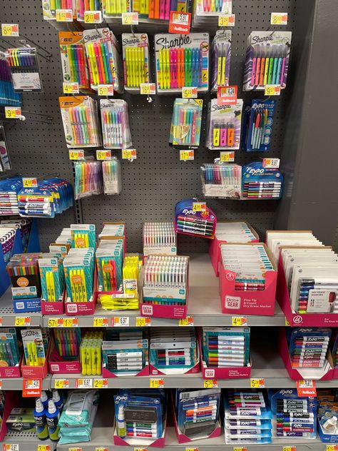 walmart stationery shopping usa highlighters best stationery shops planner supplies america Walmart School Supplies, Stationary Shopping, Stationery Shops, Wholesale Stationery, White Sharpie, Notes Creative, Stationery Obsession, Flair Pens, Walmart Store