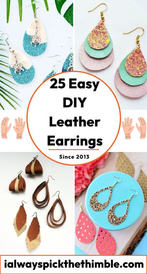 How To Make Faux Leather Earrings, How To Make Leather Earrings, Faux Leather Earring Ideas, Leather Earring Ideas, Faux Leather Earrings Diy, Leather Earrings Ideas, Make Leather Earrings, Leather Christmas Gifts, Cricut Earrings