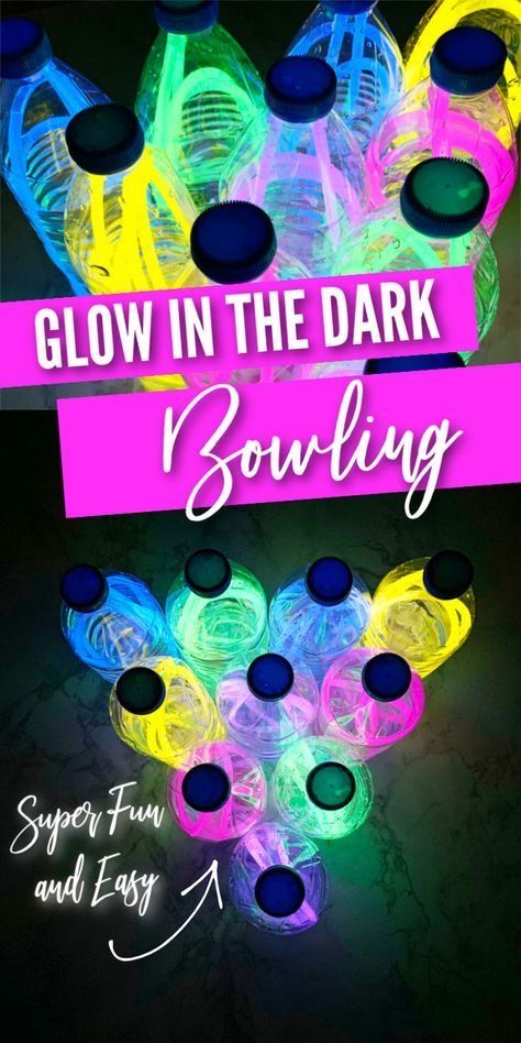 Glow Sticks Party Ideas, Glow N Dark Party Ideas, Glow Party Essentials, Glow In The Dark Bowling Diy, Glow In The Dark Party Ideas Preschool, Glow In The Dark Selfie Station, Glow In The Dark Party Ideas Games, Glow Sticks Games, Glow In The Dark Backyard Ideas