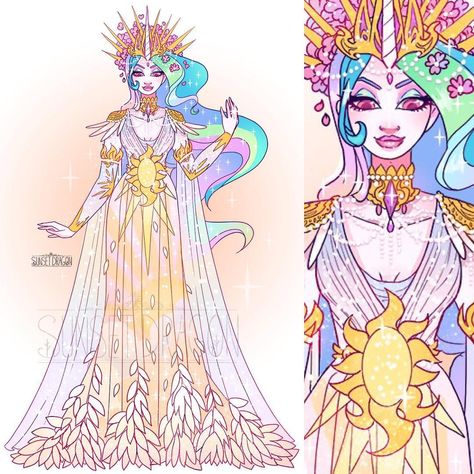 Queen Celestia, Celestia Human, Sunset Dragon, Mlp Cosplay, Cosplay Disney, Celestia And Luna, Instagram Queen, Princess Celestia, Princess Luna