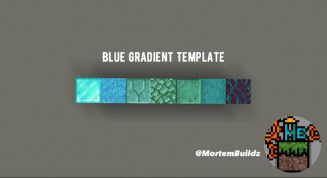 Copper Gradient Minecraft, Minecraft Warped Builds, Prismarine House Minecraft, Blue Minecraft Block Palette, Minecraft Blue Roof, Minecraft Blue Builds, Minecraft Block Gradient, Minecraft Warped Wood Builds, Blue House Minecraft