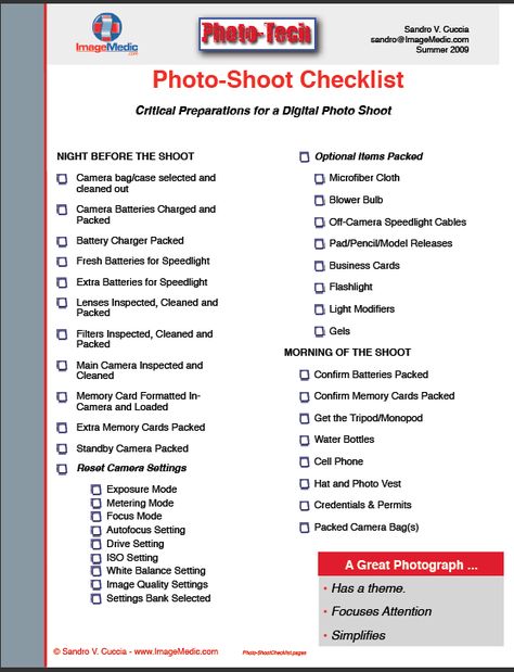 Photo-Shoot Checklist #photography #photoshoot Photo Shoot Checklist, Photo Shoot Price List, Photography Business Checklist, Photoshoot Checklist, Photography Business Forms, Photography Business Plan, Photo Checklist, Film Tips, Photography Timeline