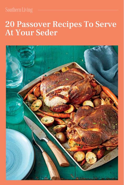 Passover Chicken Recipes, Easy Passover Recipes, Matzo Ball Recipe, Charoset Recipe, Passover Dinner, Potato Kugel, Easy Bbq Chicken, Honey Glazed Carrots, Spiced Carrots