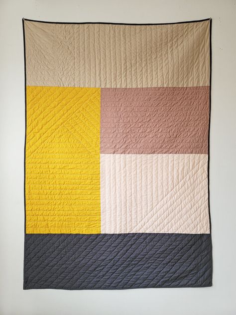 Quilts — Still Point Studio Minimalist Quilt Patterns, Patchwork Throw, Quilt Backs, Neutral Quilt, Patchwork Inspiration, Big Block Quilts, Abstract Quilt, Geometric Quilt, Fabric Diy