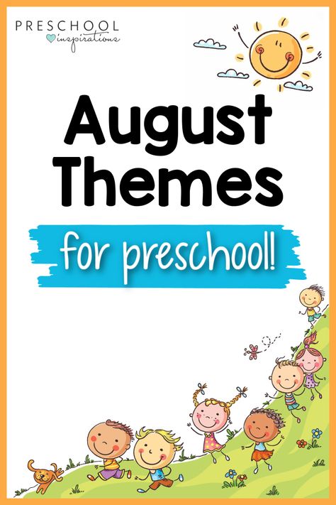 Going back to school in August brings great new preschool themes! Find lesson plans, hands-on learning activities, book suggestions, crafts, and more. Everything you need to teach preschool with themes this August! August Learning Themes, August Preschool Lesson Plans, August Preschool Themes Lesson Plans, August Themes For Preschool Lesson Plans, August Toddler Themes Lesson Plans, August Prek Themes, Preschool August Themes, August Lesson Plan Themes, August Daycare Themes