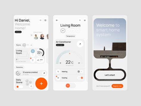 Smarthome App, Dashboard App, Ux App Design, Design Thinking Process, Design Home App, App Interface Design, Smart Home Devices, App Home, Text Logo Design