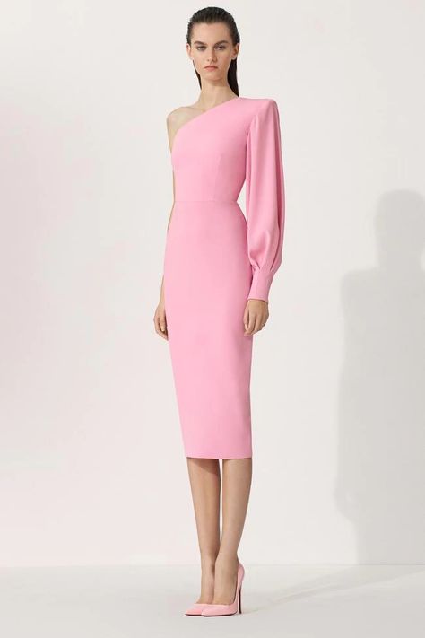 Alex Perry resort 2020 - Vogue Australia Pink Cocktail Dress Classy, Cocktail Dress Classy, Gaun Fashion, Pink Cocktail, Resort 2020, Pink Cocktail Dress, Balloon Sleeve Dress, Alex Perry, Dress Classy