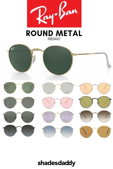 Rayban Sunglasses For Women, Rayban Round Metal, Round Metal Glasses, Ray Bands, Ray Ban Round Sunglasses, Ray Ban Sunglasses Women, Ray Ban Round Metal, Toms Shoes Outlet, Round Metal Sunglasses