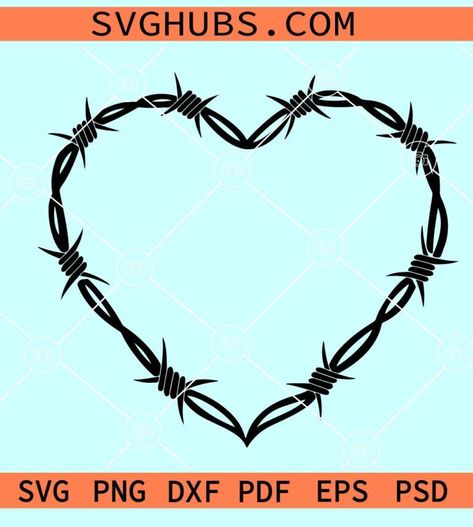 Barbed wire heart SVG, Bichota Heart SVG, Barbed wire frame svg, Valentine day SVG, Karol G SVG Karol G Svg, Barbed Wire Heart, Wire Heart, Heart Svg, Barbed Wire, Wire Frame, Sketch Book, Cricut, Frame