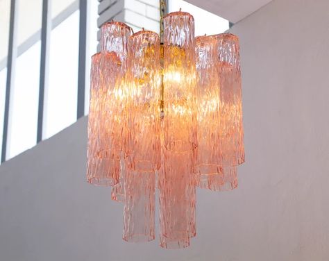 SoloCoseBelleITA - Etsy Pink Crystal Chandelier, Lustre Design, Murano Chandelier, Star Lamp, Chandelier Bedroom, Murano Glass Chandelier, Glass Replacement, Accent Lamp, Pendant Chandelier