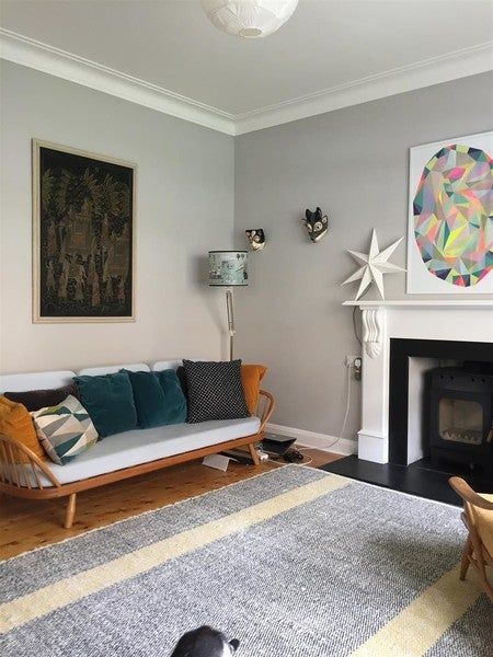 Dimpse Farrow And Ball, Farrow And Ball Dimpse, Cornforth White Farrow And Ball, Cornforth White Living Room, Perfect Grey Paint, Cornforth White, Light Grey Walls, Farrow And Ball, Best Paint Colors