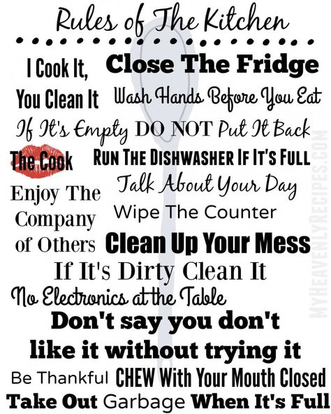 Free Kitchen Rules Printable Kitchen Rules Printable, Washboard Decor, Kitchen Wall Art Diy, Kitchen Rules Sign, Kitchen Sayings, Kitchen Clipart, Office Quotes Funny, Hungry Funny, My Kitchen Rules