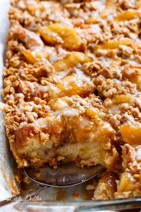 Apple Pie French Toast, Apple French Toast Casserole, Apple French Toast, Baked French Toast Casserole, French Toast Bake Recipe, Apple Breakfast, French Toast Breakfast, Homemade Stuff, Breakfast Sweets