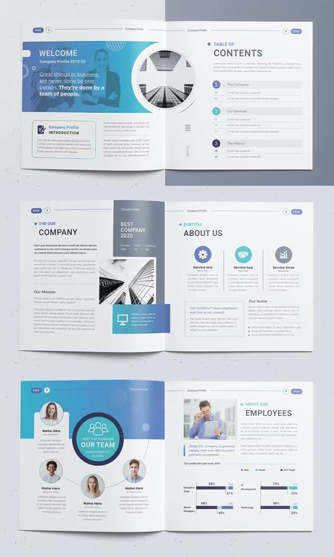 Square Company Profile Design, Company Profiles Designs, Employee Handbook Design, Digital Yearbook, Company Profile Design Templates, Company Profile Brochure, Creative Proposals, Business Web Design, Brochure Design Creative