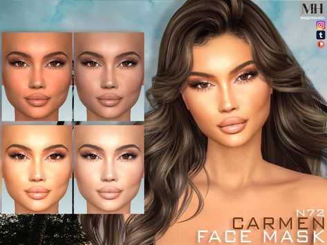 The Sims Resource - Carmen Face Mask N72 (Patreon) Sims 4 C Face, Sims 4 Facemask, Sims 4 Cc Presets Face, Sims 4 Cc Face Mask, Sims 4 Face Mask, Blender Scene, Sims 4 Nails, Sims 4 Tattoos, Sims 4 Tsr