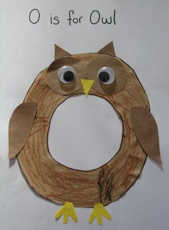 Letter O Owl Craft, Letter 0 Crafts For Preschoolers, O Is For Owl Preschool, A Projects For Preschool, Letter O Projects For Preschool, O For Owl Craft, The Letter O Preschool Crafts, Letter O Crafts For Preschoolers Owl, Preschool Letter O Crafts