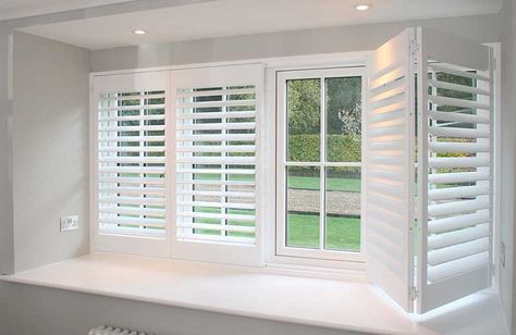 Shutters and Privacy Screens | One Solomons - Brisbane, Gold Coast & Sunshine Coast Window Shutter Blinds, Window Shutters Indoor, Shutters Indoor, Bay Window Shutters, California Shutters, Indoor Shutters, Interior Window Shutters, Diy Shutters, Shutter Blinds