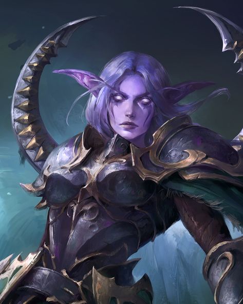 Maiev Shadowsong, World Of Warcraft 3, Warcraft Characters, Elf Characters, Elf Art, Warcraft Art, Night Elf, Heroes Of The Storm, Dark Elf