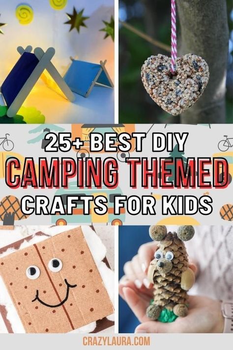 Embark on a crafting adventure with camping-themed crafts for kids! Unleash creativity and camping spirit with these fun and easy projects. #DIY #Crafts #Camping #Kids Camping Themed Crafts, Tent Craft, Adventure Crafts, Camping Kids, Kites Craft, Camping Crafts For Kids, Summer Camp Themes, Crazy Laura, Lantern Craft