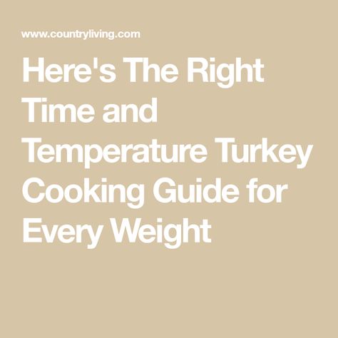 Here's The Right Time and Temperature Turkey Cooking Guide for Every Weight Cooking A Stuffed Turkey, Cooking Thanksgiving Turkey, Turkey Roasting Pan, Easy Thanksgiving Turkey, Turkey Cooking Times, Turkey Cooking, Best Thanksgiving Turkey Recipe, Thawing Turkey, Cook A Turkey