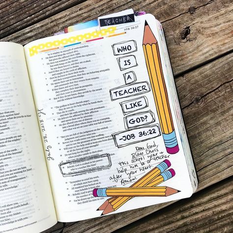 Bible 101, Bible Drawings, Bible Highlighting, Faith Goals, Bible Doodles, Journal Bible Quotes, Who Is A Teacher, Bible Journal Notebooks, Bible Journaling For Beginners