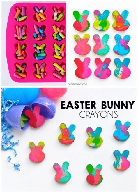 How To Make Easter Bunny Crayons - Perfect for an easy non-candy Easter egg filler! Bunny Crayons, Easter Egg Hunt Party, Egg Hunt Party, Easter Egg Fillers, Easter Hunt, Diy Ostern, Easter Birthday, Toddler Easter, Easter Time