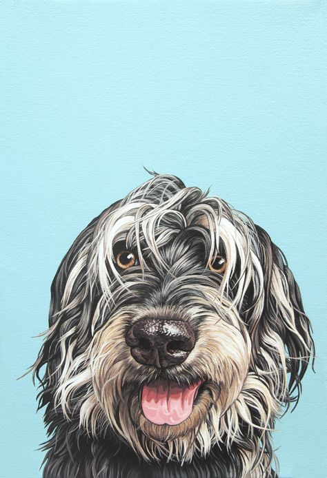 Portraits Pop Art, Scruffy Dogs, Mutt Dog, Dog Painting, Gift For Dog Lover, Mixed Breed Dogs, Dog Paintings, Mixed Breed, Dog Owner