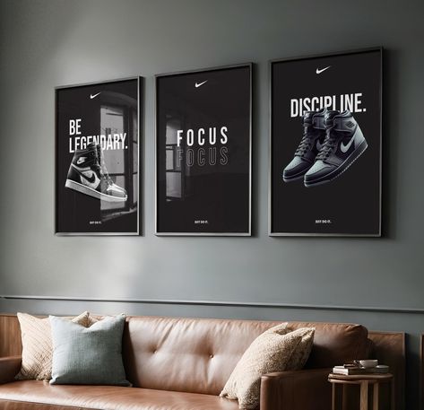 This Digital Prints item by CimbarDigitalCo has 141 favorites from Etsy shoppers. Ships from United States. Listed on Jun 2, 2024 Just Do It Poster, Poster Nike, Mens Apartment Decor, Noir Poster, Nike Motivation, Nike Poster, Mens Bedroom Decor, It Poster, Poster Set Of 3