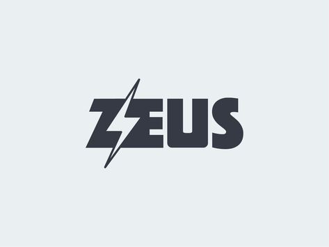 Zeus Logo by Harmadina Gany Thunder Logo Design, Logo Zeus, Zeus Logo, Zeus Design, Create A Business Logo, Marketing Logo Design, Lightning Logo, Logo Design Video, Printing Logo