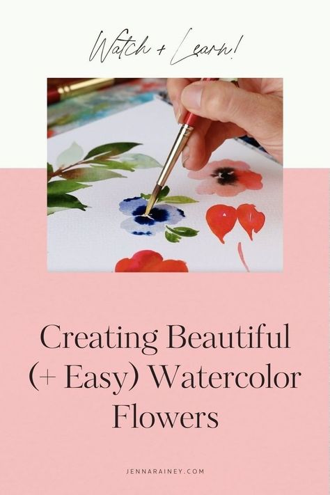 Start your journey into watercolor florals with this guide to basic watercolor techniques. Learn how to paint simple yet beautiful flowers, laying the foundation for more complex compositions. Ideal for beginners, this post offers a gentle introduction to floral watercolors, encouraging experimentation and practice. Watercolor Practice, Studio Storage, Basic Watercolor, Delphinium Flowers, Step By Step Watercolor, Watercolor Flowers Tutorial, Art Retreats, Learn Watercolor, Flowers Tutorial