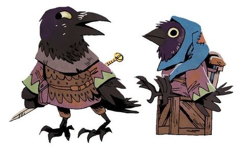 Crow Themed Character, Kenku Dnd Cute, Anthro Bird Character Design, Dnd Animal Characters, Kenku Druid, Crow Character Design, Anthropomorphic Bird, Bird Character Design, Kyle Ferrin