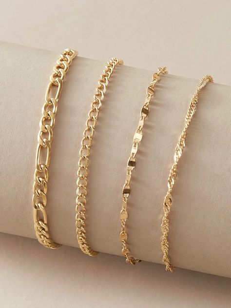 خواتم خطوبة, قلادات متدلية, Ringe Gold, Gold Bracelet For Women, Gold Bracelets, Chain Fashion, Classy Jewelry, Jewelry Lookbook, Chain Anklet