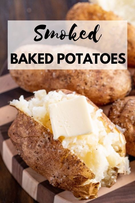 Smoker Cooking Recipes, Smoker Grill Recipes, Smoked Baked Potatoes, Smoker Recipes Electric, Traeger Cooking, Pellet Smoker Recipes, Smoked Potatoes, Smoked Vegetables, Traeger Grill Recipes