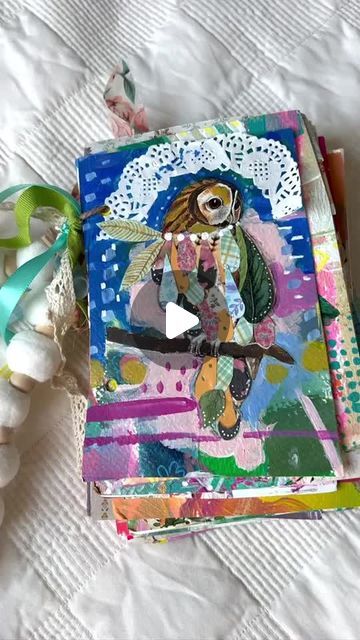 Kelly Rae Roberts on Instagram: "A little art book tour for you! I've been making so much art since coming home from France. Feeling grateful for the inspiration!! 

#kellyraeroberts
#mixedmediaart
#artjournal" Deborah Roberts Artist, Dont Let Me Fall Kelsie Rae Book, Kelly Reemsten Paintings, Kelly Rae Roberts Art, Kelly Rae Roberts, Coming Home, Mixed Media Art, Book Art, Art Journal