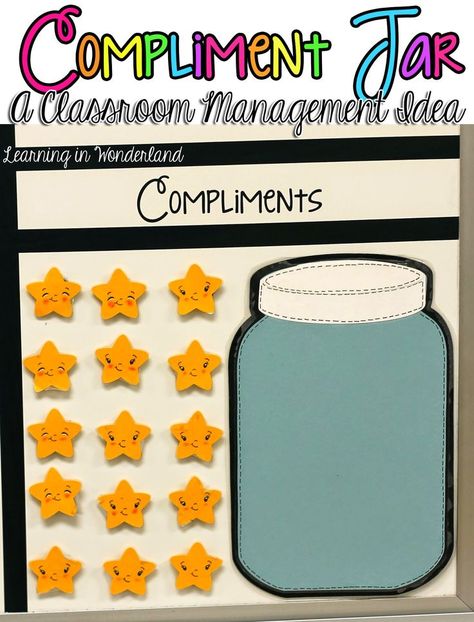 Compliment Jar, Star Themed Classroom, Stars Classroom, Camping Classroom, Camping Theme Classroom, Kindergarten Classroom Decor, Classroom Tour, Prek Classroom, Classroom Behavior Management