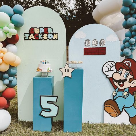 Mario Diy Decorations, Mario Birthday Decor, Super Mario Diy, Mario Diy, Super Mario Bros Birthday Party, Mario Bros Birthday, Super Mario Birthday Party, Mario Birthday Party, Toddler Parties