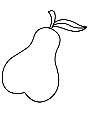 Pear Template Free Printable, Pear Coloring Page, Pear Template, Fruit Coloring Pages, Winter Crafts For Kids, Autumn Crafts, 자수 디자인, Hungry Caterpillar, Templates Printable Free