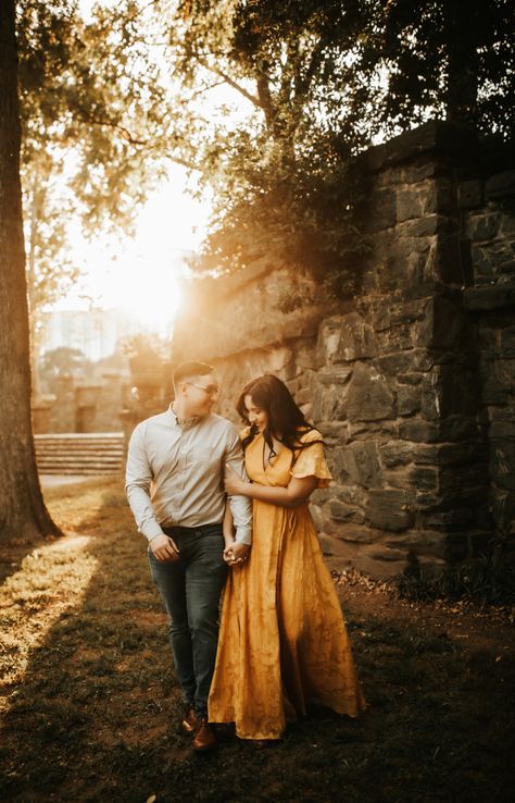 Late October Engagement Photos, Fall Foliage Engagement Photos, Fall Engagement Pictures Plus Size, Central Park Engagement Shoot Fall, Fall Engagement Pictures Outfit Dresses, Engement Photos, Fall Engagement Photo Outfit Ideas, November Engagement Pictures, October Engagement Pictures