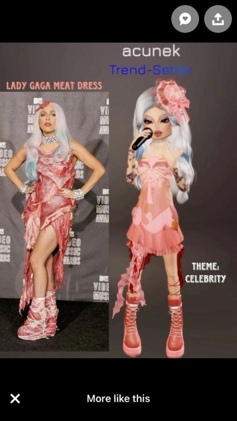 Lady Gaga Awards, Lady Gaga Meat Dress, Studio 54 Outfits, Lady Gaga Dresses, Lady Gaga Outfits, Meat Dress, Celebrity Event, Award Show Dresses, Award Show