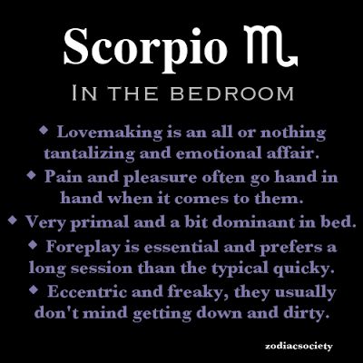 Scorpio in the Bedrooom:     lovemaking is an all or nothing tantalizing and emotional affair.... Scorpio Sextrology Women, Scorpio Sextrology, Scorpio In Bed, Zodiac Conversations, Scorpio Women Quotes, Scorpion Queen, Scorpion Facts, All About Scorpio, Zodiac Quotes Scorpio