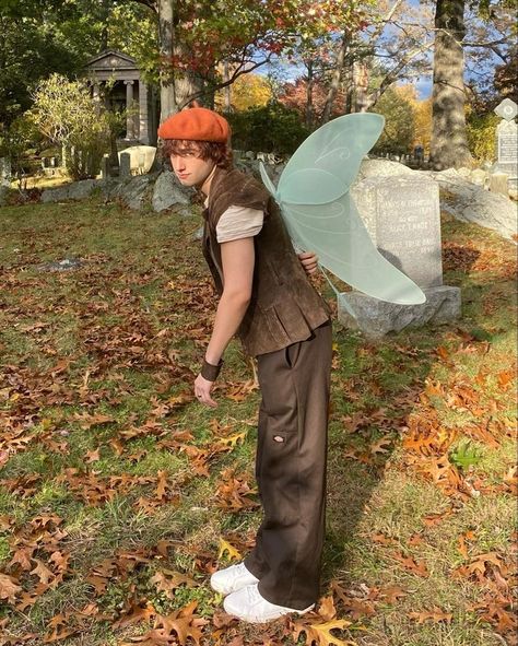 Aesthetic Fairy Costume, Fairy Outfit Aesthetic, Outfits For Males, Aesthetic Fairy Core, Dark Fairy Costume, Boys Halloween Costume, Fairy Core Outfits, Pixie Costume, Fairy Diy