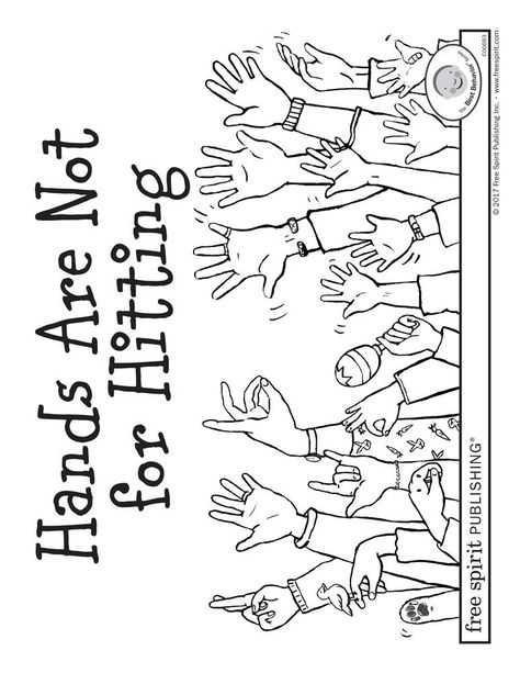 Free coloring page! Little learners can get creative with this free coloring page while learning that hands are not for hitting—hands are for waving hello! Hands Are Not For Hitting Activities For Preschool, Hands Are Not For Hitting Preschool, Hands Are Not For Hitting Activities, Hands Are Not For Hitting, Free Preschool Printables Alphabet, Printable Hands, Classroom Posters Free, Counseling Tips, Happy Birthday Illustration