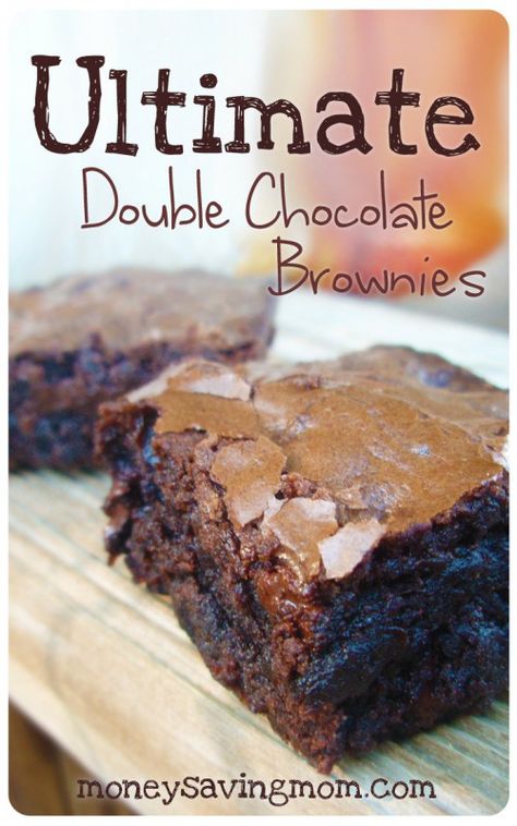 Resep Brownies, Double Chocolate Brownies, Gooey Brownies, Brownie Desserts, Almond Extract, Best Brownies, Yummy Sweets, Double Chocolate, How Sweet Eats