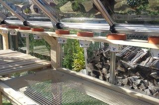 Greenhouse Growing Bench : 12 Steps (with Pictures) - Instructables Concrete Block Garden, Greenhouse Tables, Greenhouse Shelves, Greenhouse Benches, Garden Shed Interiors, Diy Greenhouse Plans, Outdoor Greenhouse, Build A Greenhouse, Greenhouse Interiors