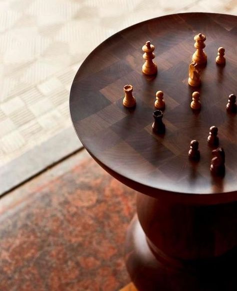 Wood Desks, Wood Chess Board, Board Game Table, Chess Table, Wood Games, Marcel Wanders, Wood Chess, Roche Bobois, Solid Wood Desk