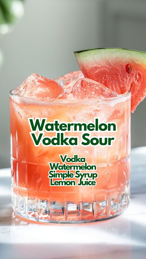 Alcoholic Drinks Vodka Easy, Not Sweet Vodka Drinks, Sour Watermelon Vodka Drinks, Best Sweet Alcoholic Drinks, Watermelon Mixed Drinks Alcohol, Watermelon And Vodka Drinks, Over The Top Cocktails, Watermelon Summer Drinks Alcohol, Vodka Watermelon Cocktails